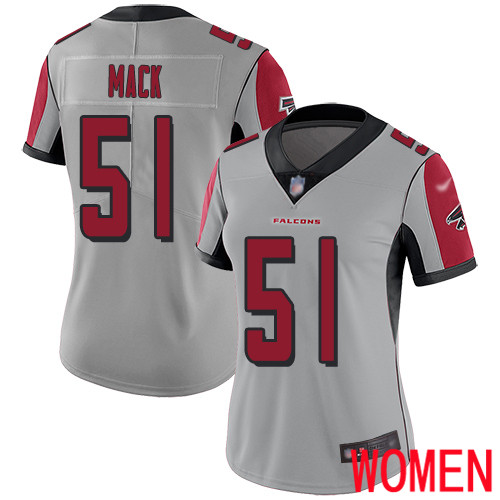 Atlanta Falcons Limited Silver Women Alex Mack Jersey NFL Football #51 Inverted Legend->youth nfl jersey->Youth Jersey